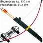 Preview: Haller Recurve Jugendbogen Set, Fiberglas, 130 cm, 15 lbs, mit 2 Pfeilen und Zubehör
